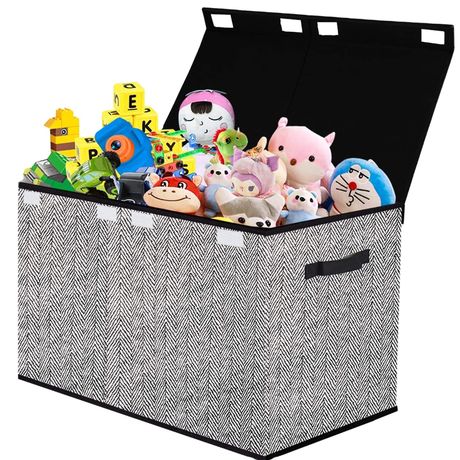 Raytop Storage Box With Lid Cloth And Foldable Toy Storage Chest Large Bins Cubes Organizer For Kids