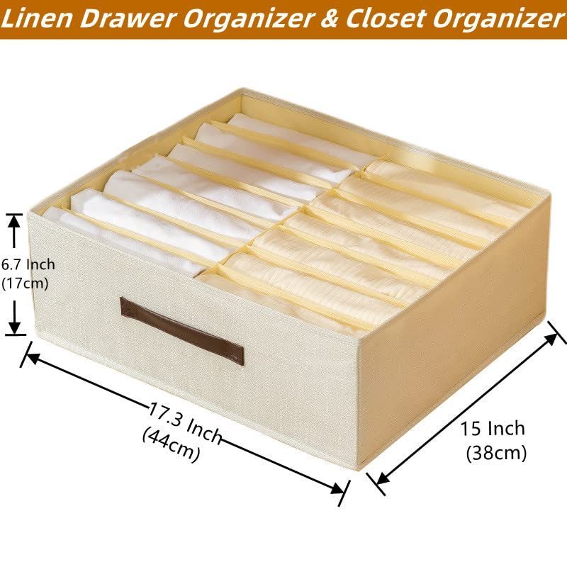 14 Grids T Shirt Linen Clothing Storage Organizer Closet Drawer for Clothing Wardrobe Clothes Organizer for Folded Clothes