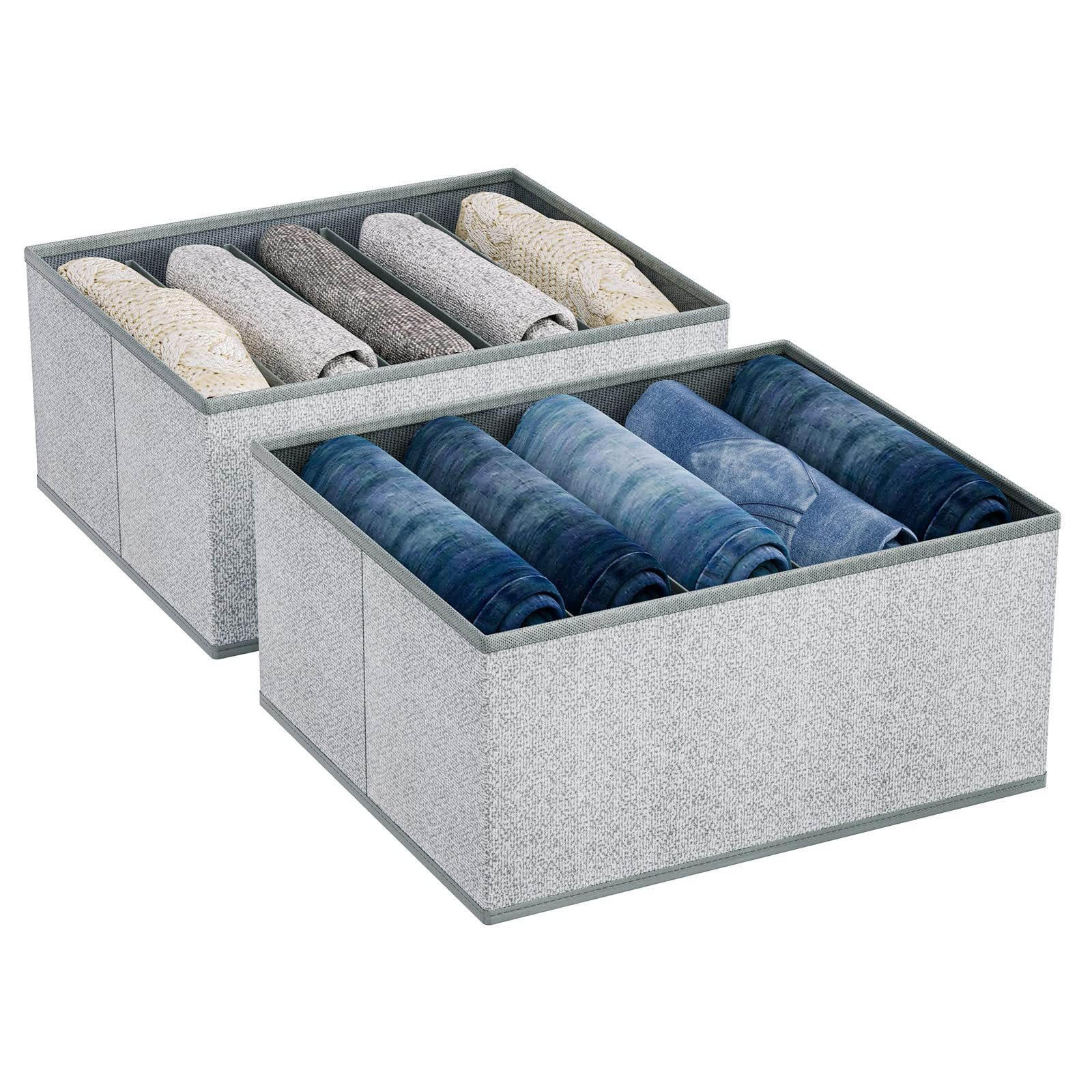 Closet Drawer Divider Space-saving Foldable Cloth Storage Box Stackable Jeans Clothes Shirt Pants Organizer Closet Organizer