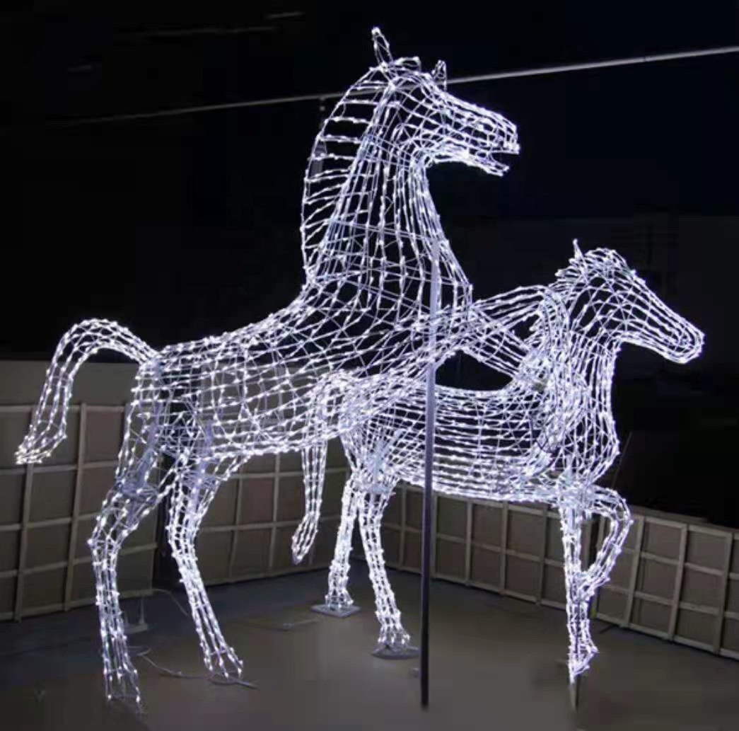 RayTop 3D horse motif light outdoor christmas decoration