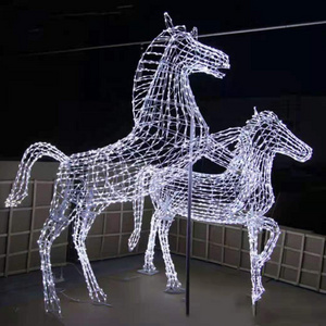 RayTop 3D horse motif light outdoor christmas decoration