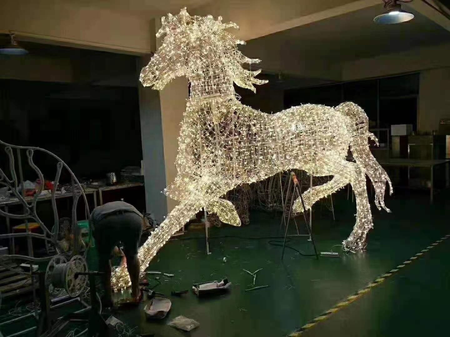 RayTop 3D horse motif light outdoor christmas decoration