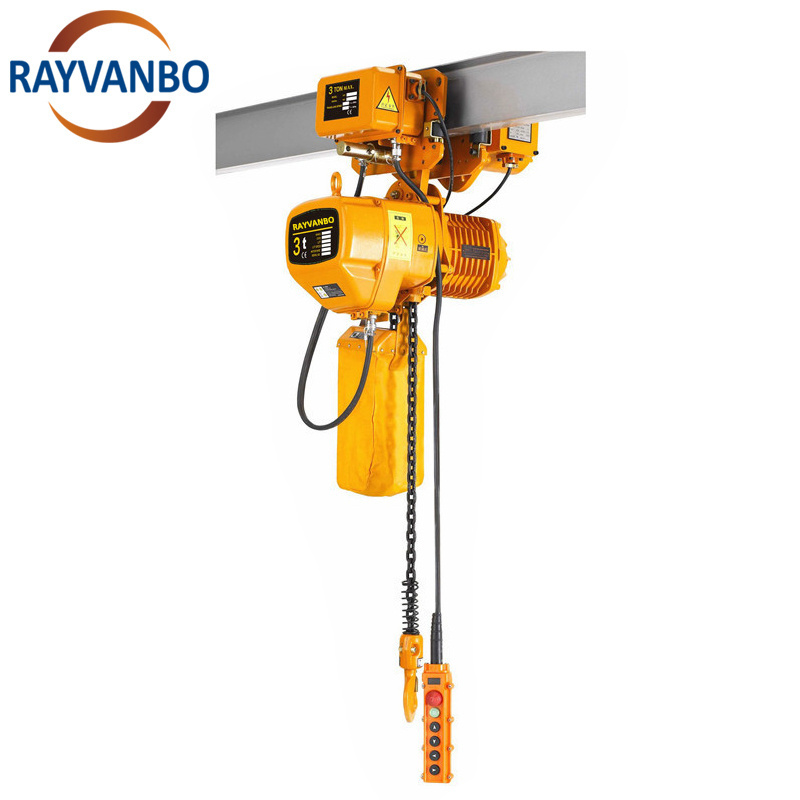 1 ton 2 ton 220v 380v HHBB Electric Chain Hoist Small Electric Chain Hoist With Trolley