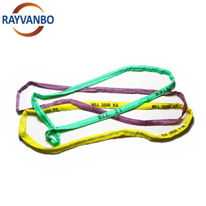 1-1000t Polyester Soft Endless Safety Belt Round Webbing Lifting Sling for Lifting