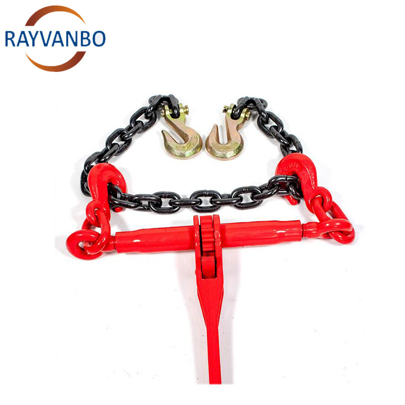 Heavy Duty G70 Grade US Type Chain Ratchet Load Binder with Two Clevis Grab Hooks