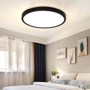 Flush Mount Easy Install Round Panel Lamp Kitchen Bedroom Hallway RGB Dimmable Super Slim LED Ceiling Light