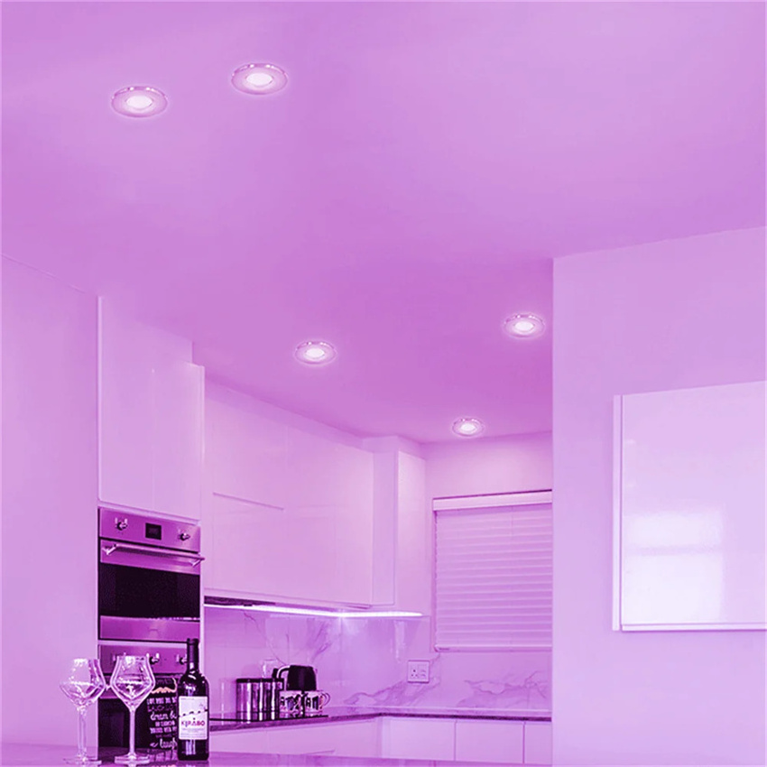 New Design Fire rated tuya smart wifi app led bathroom downlights dimmable ip65 recessed rgb down light