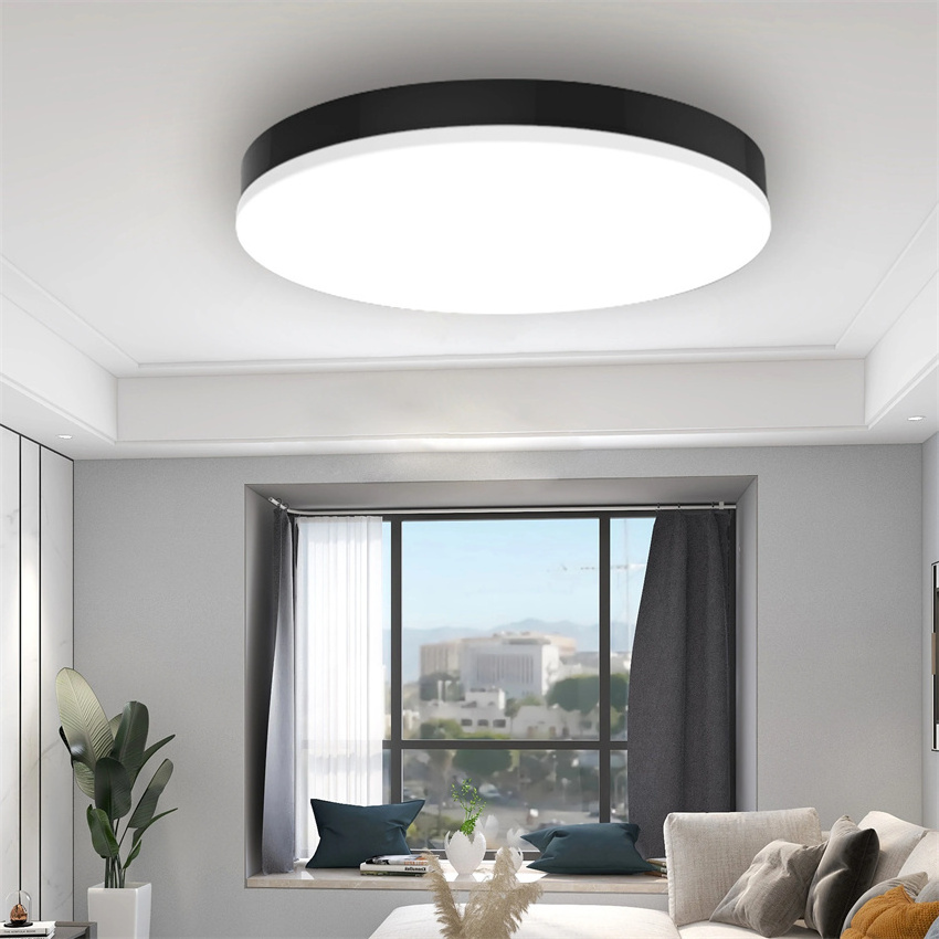 Ultra-Thin Surface Mount Round CCT Adjustable Dimmable LED Ceiling Light smart ceil lamp fixture