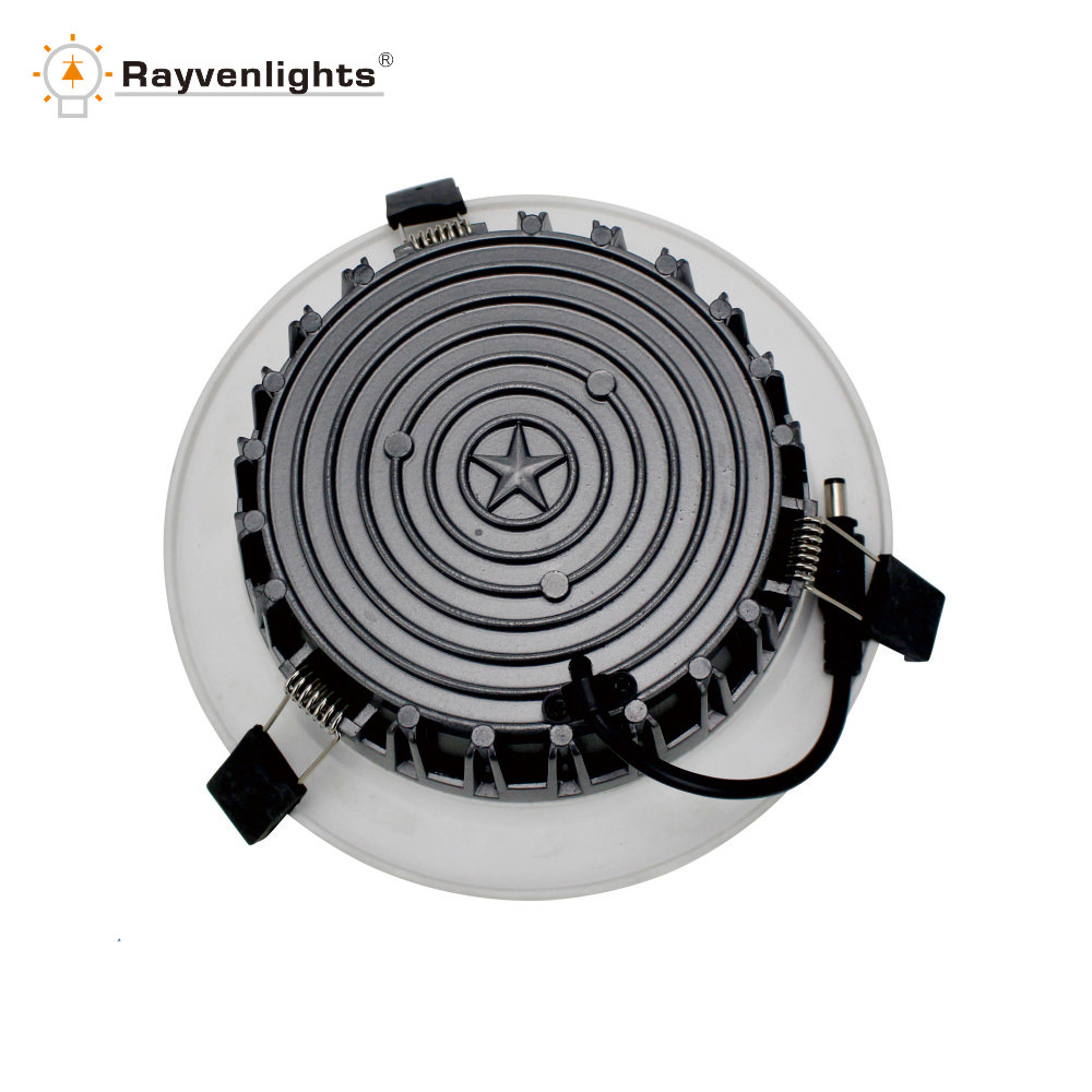 Foshan Rayven housing recessed anti glare CCT dimmable 10w commercial led down light