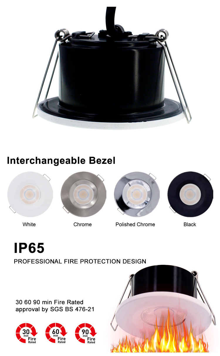 5 years warranty led smart home downlight ce rohs Saa Approved recessed fireproof Led Down Lights