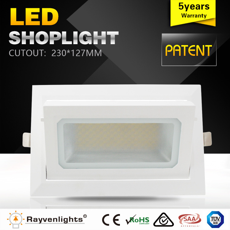 Commercial Lighting 30w Square Rectangular LED Shop Light