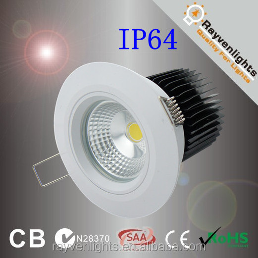 IP64 10w recessed led waterproof shower light for bathroom