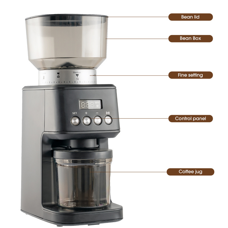 Grinder Coffee Machine With 51mm/58mm Portal Filter Holder Bean Grinder Quiet Stable Electric Espresso Coffee Grinder