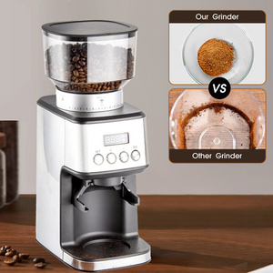 Commercial Household Coffee Grinder Machine 40mm Electric Burr Coffee Grinder Anti Static Stainless Steel Coffee Grinders