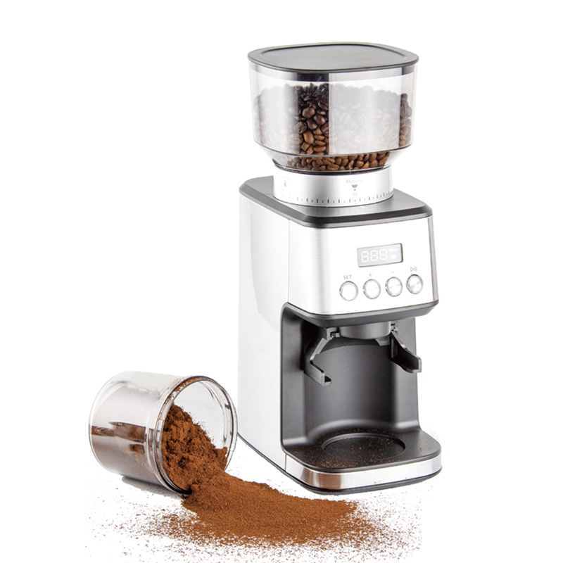 Commercial Household Coffee Grinder Machine 40mm Electric Burr Coffee Grinder Anti Static Stainless Steel Coffee Grinders