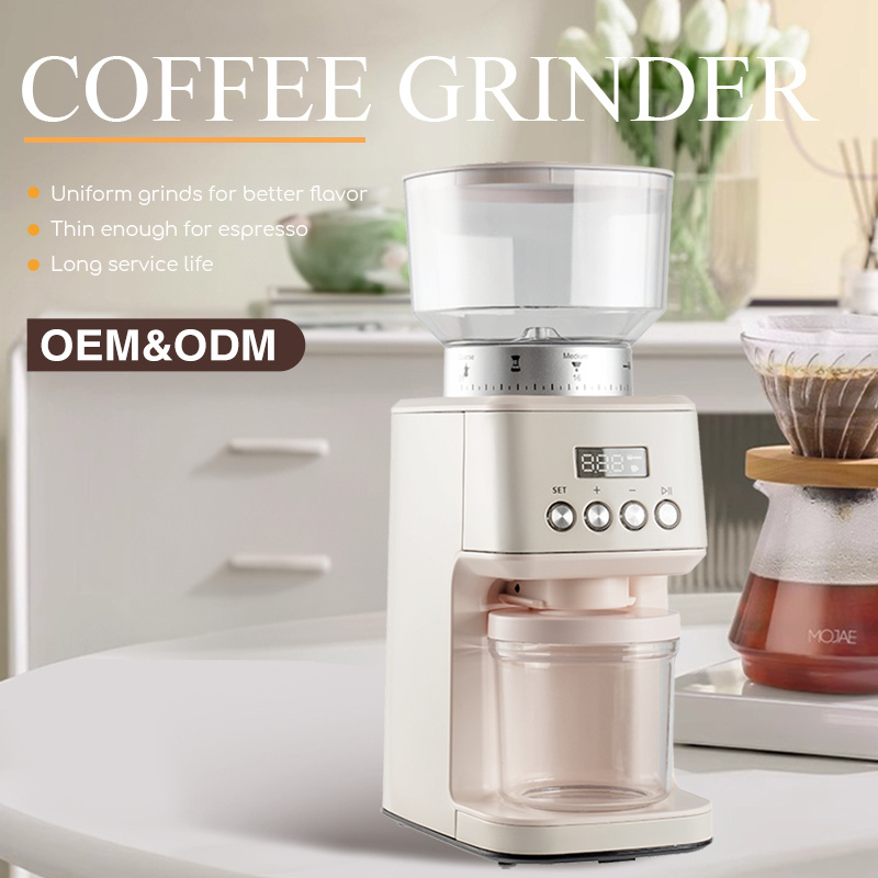 Commercial Household Coffee Grinder Machine 40mm Electric Burr Coffee Grinder Anti Static Stainless Steel Coffee Grinders