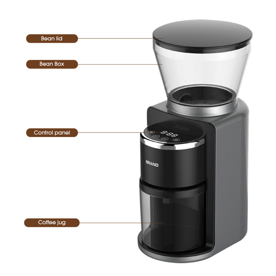 Home Bean Milling Grinding Machine  For Coffee Bar Home Kitchen Electric Small Commercial Burr Espresso Coffee Mill Grinder