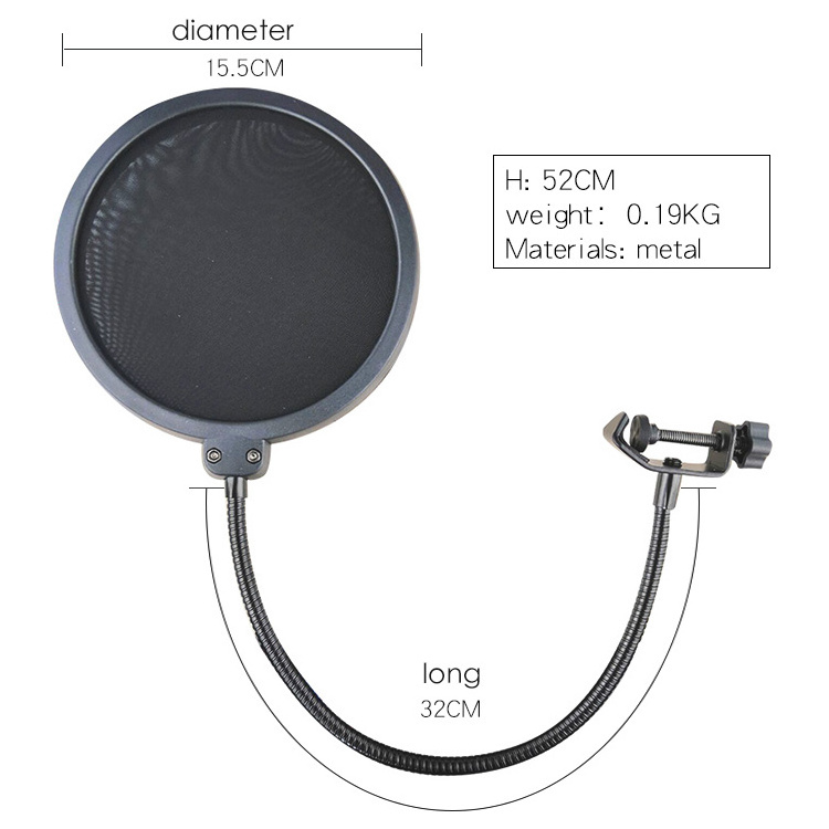 Blowout-proof Record Blowout-proof Large Caliber Blowout-proof Network Capacitance Microphone Plastic Pop Filter For Record