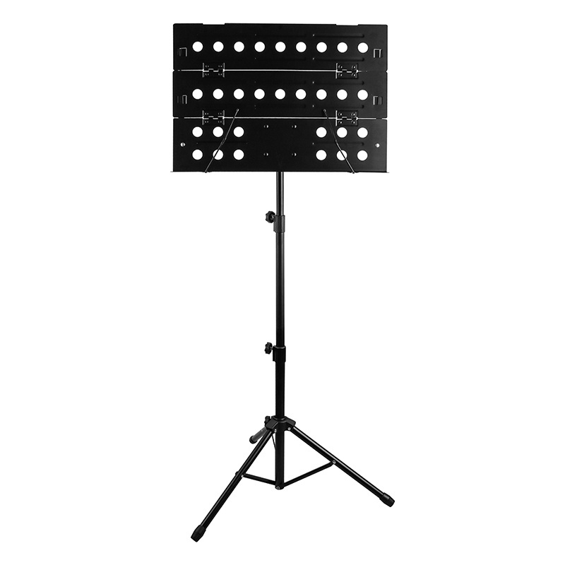 Portable Metal Plastic Music Sheet Stage Stand With Adjustable Iron Base Customizable Logo Music Stand