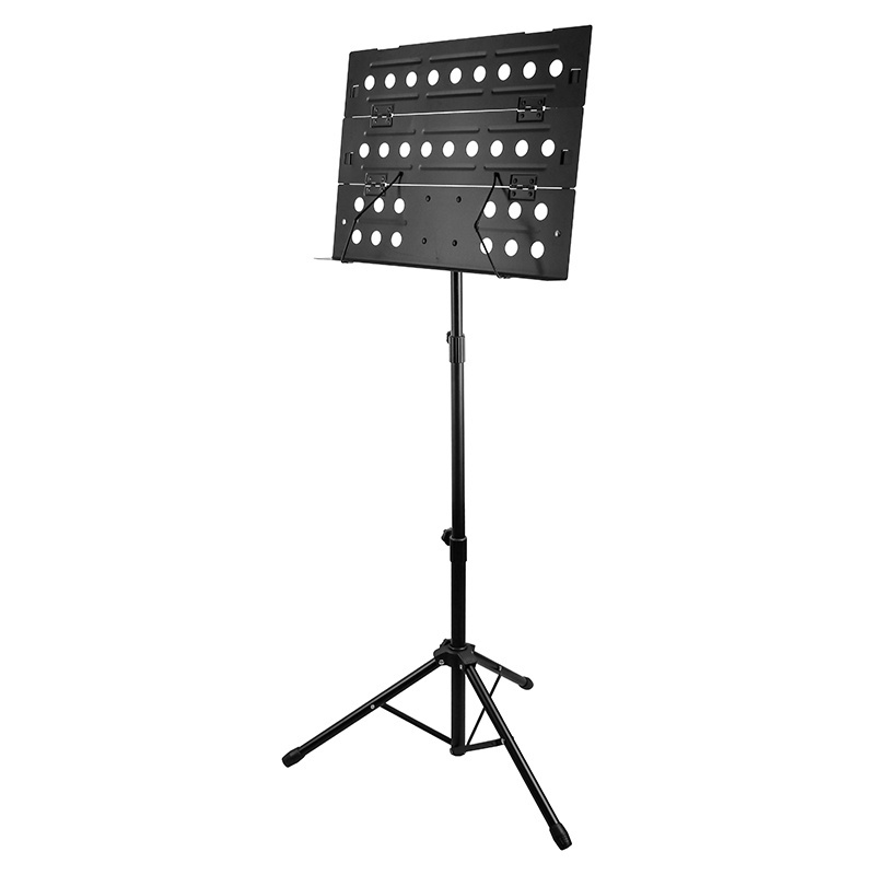 Portable Metal Plastic Music Sheet Stage Stand With Adjustable Iron Base Customizable Logo Music Stand