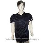 Black Pu Leather Baseball Jerseys