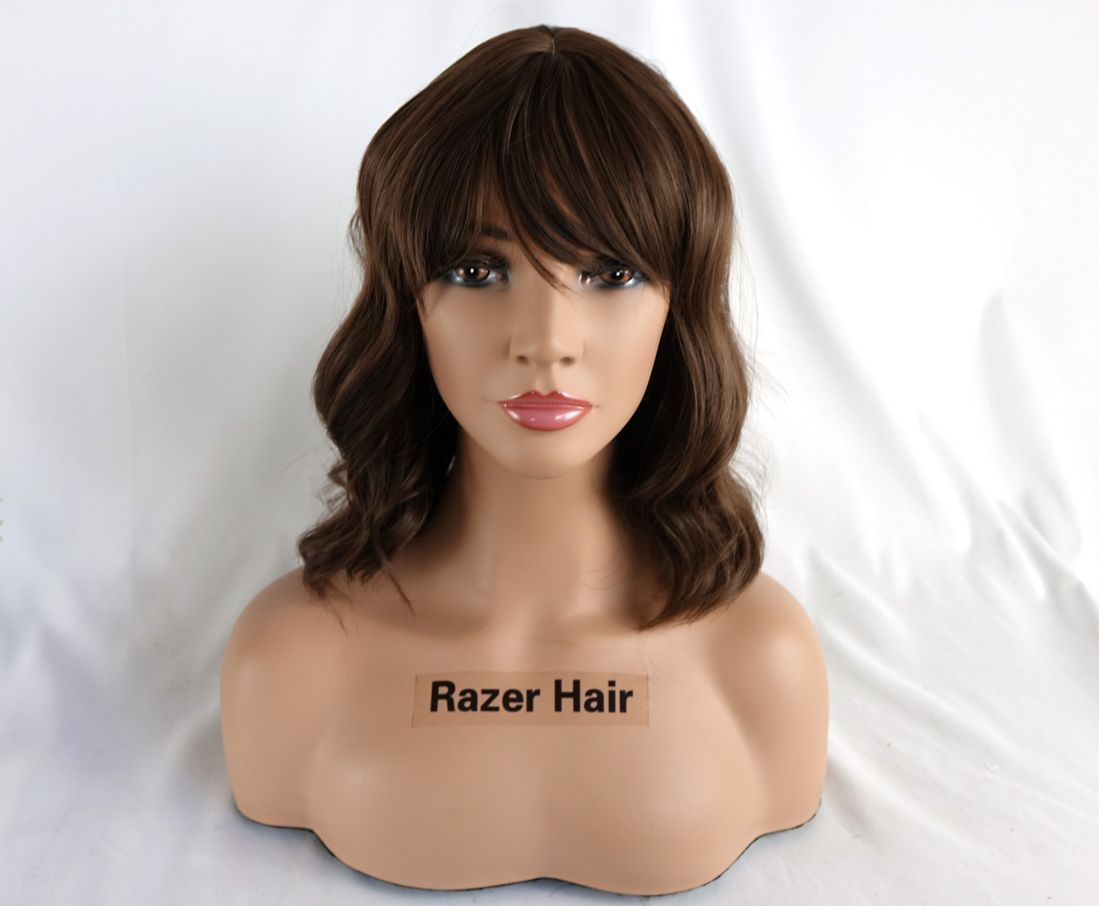 wholesale high quality fiber cheap custom premium synthetic hair women colors cut  glueless bob wigs with bangs heat resistant