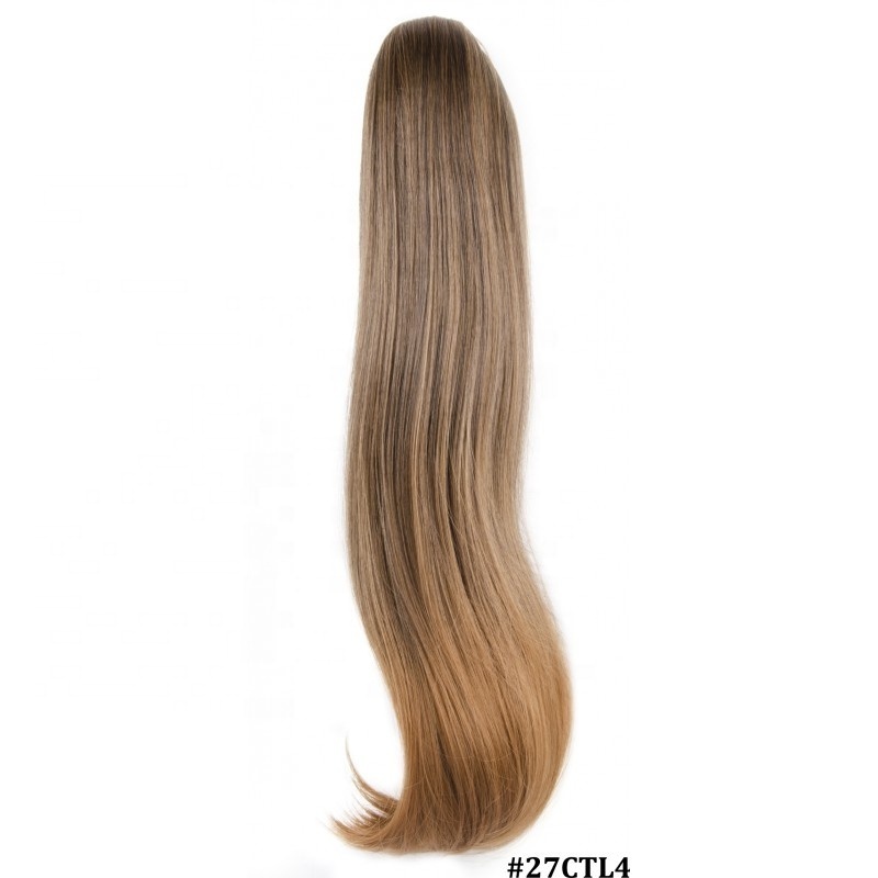 High quality ash blonde long wavy synthetic hair ponytail pieces