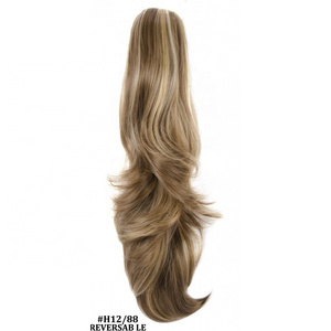 High quality ash blonde long wavy synthetic hair ponytail pieces