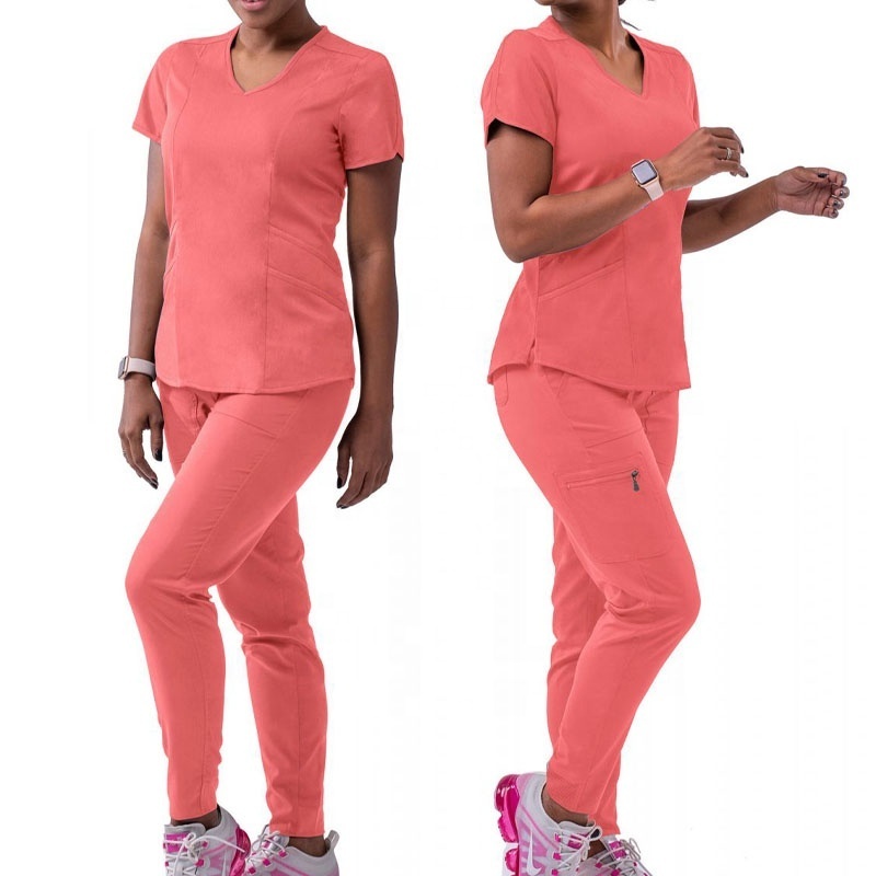 NEW Clinic Short Sleeve Tops Jogger Pants Hospital Nursing Scrub Uniforms Men Women Nurse Scrubs Set