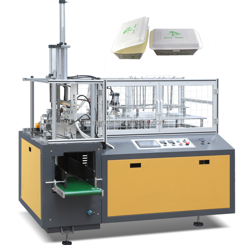 Automatic disposable paper take away lunch box making machine (paper food tray forming machine )