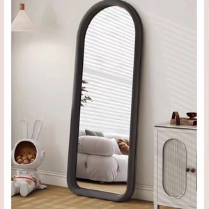 Oversized Room Wall Full Length Ornate Nordic Style Arch Aluminum Framed Home Furniture Decoration Floor Mirror