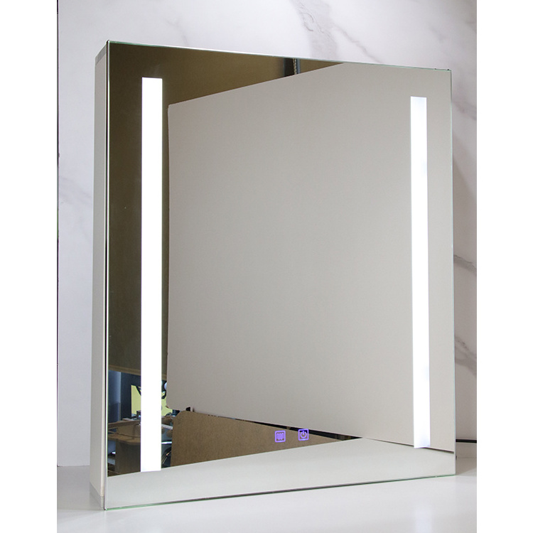 double door kitchen stainless steel storage bathroom mirror cabinets led light dresser cabinet side bed with mirror