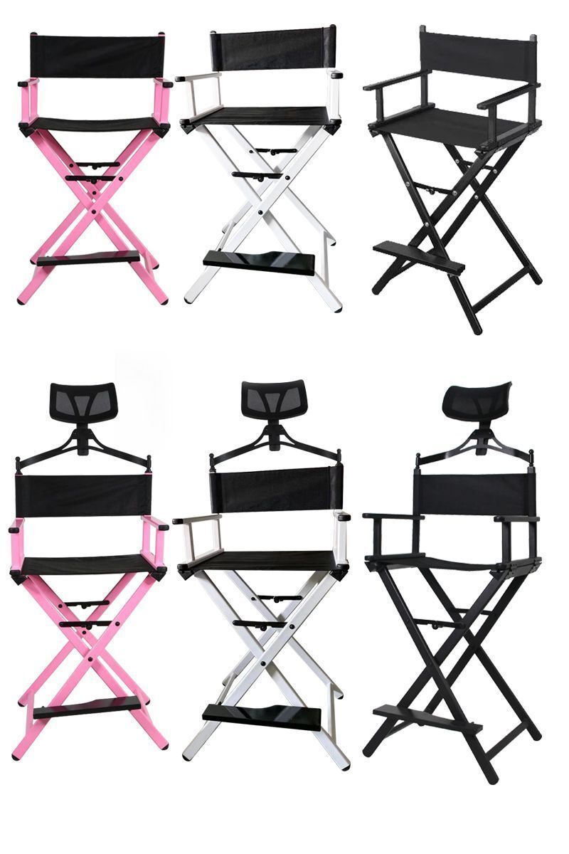 Detachable Headrest New Design Portable Beach Chair Custom Folding Aluminum Director Makeup Beauty Artist Chair Fishing Chair