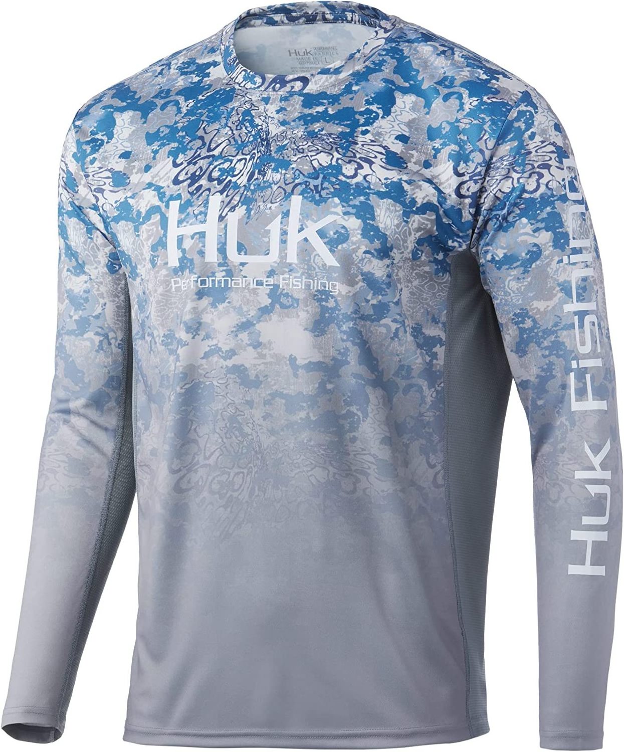 quick dry upf 50 long sleeve huk uv protection sublimation custom polyester blank performance wholesale fishing Shirt For Men