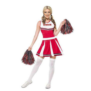 Design High Quality Cheerleading Uniform Dress Top Quality New Women Black Red Metallic Orange Light Blue Dark Shiny OEM Fabric