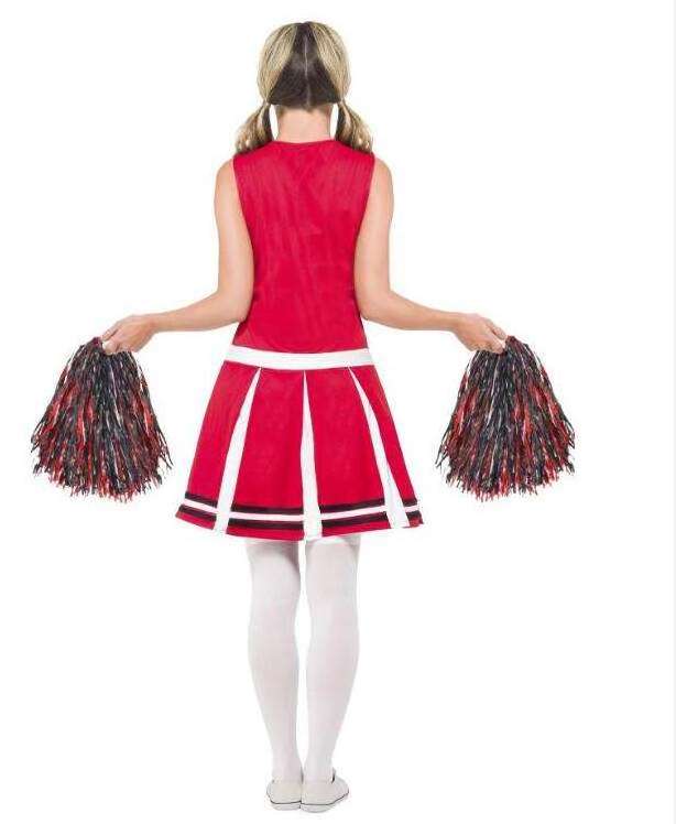 Design High Quality Cheerleading Uniform Dress Top Quality New Women Black Red Metallic Orange Light Blue Dark Shiny OEM Fabric