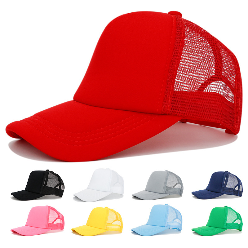 Wholesale Plain Blank High Quality Mesh Embroidery Professional Custom Logo Foam Trucker Cap Men High Crown Woman Trucker Hat