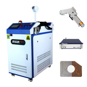 Car parts paint removing metal oil rust portable Hanwei gun 1500w 2kw 3kw efficient fiber laser cleaning machine