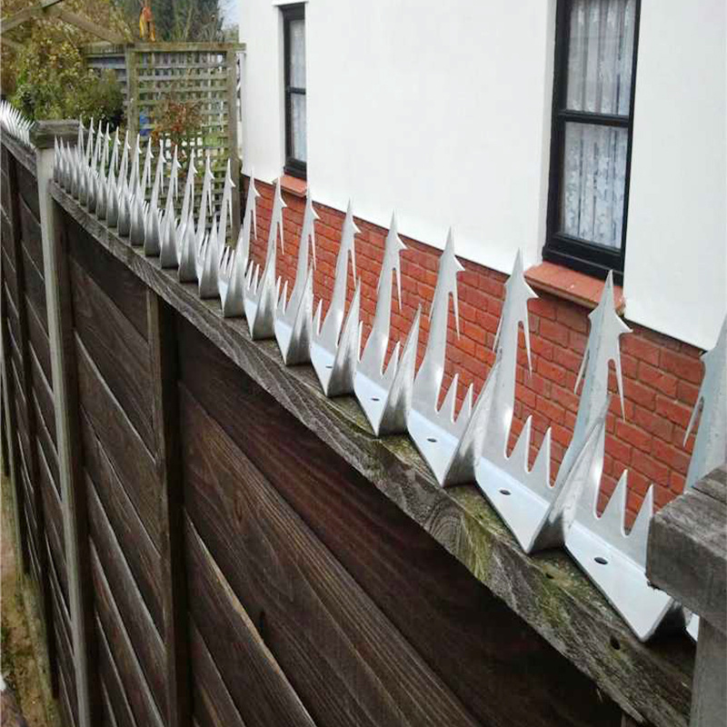 Galvanized razor anti climb spikes fence 1.25M security wall spikes