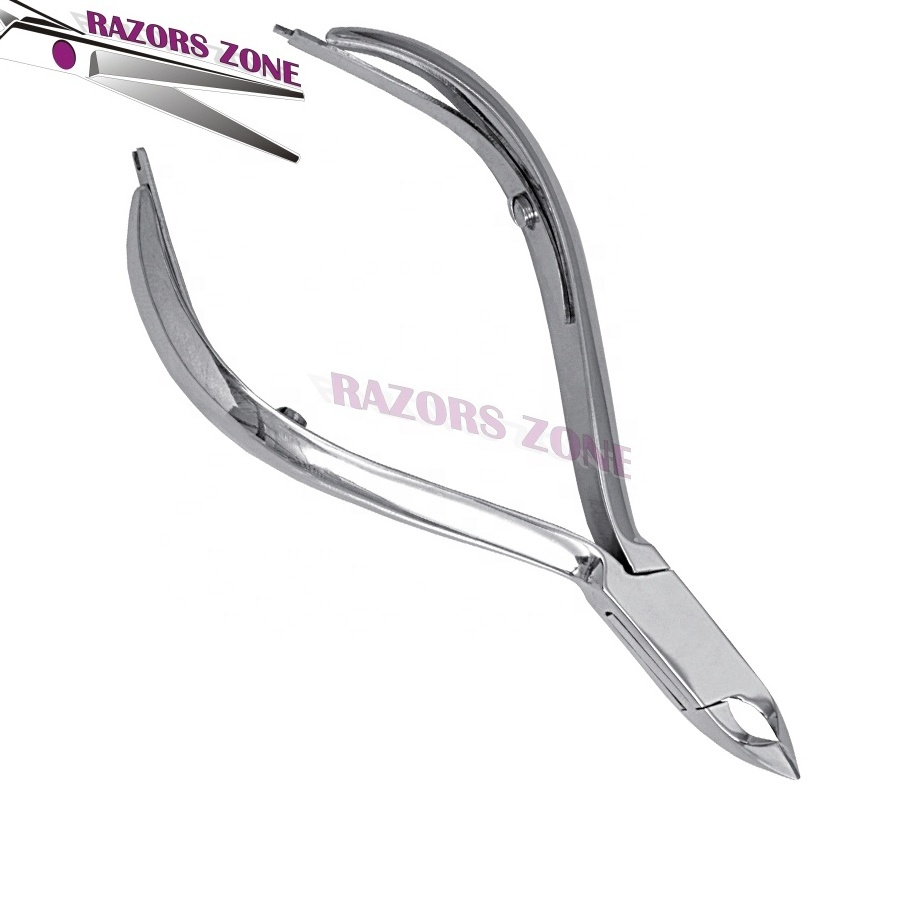 Cuticle nipper double spring  High Grade Salon Sanding Silver Stainless Steel Cuticle Nipper