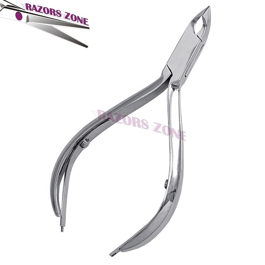 Cuticle nipper double spring  High Grade Salon Sanding Silver Stainless Steel Cuticle Nipper