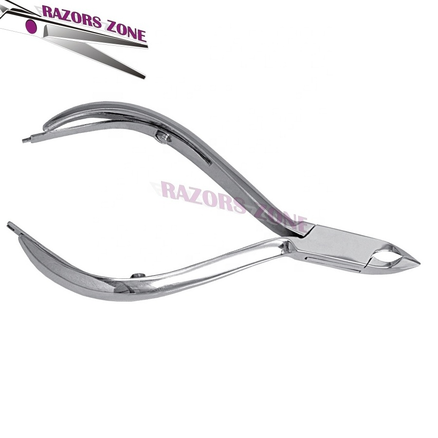 Cuticle nipper double spring  High Grade Salon Sanding Silver Stainless Steel Cuticle Nipper