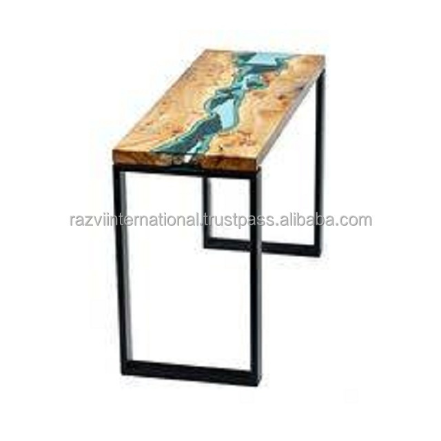 Solid wood fancy design epoxy counter top river table