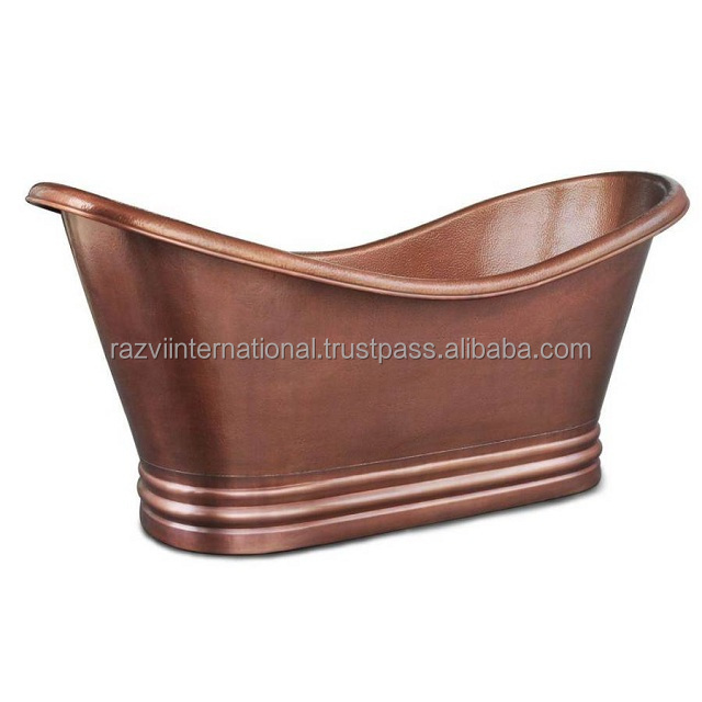 Oval shape copper bath tub