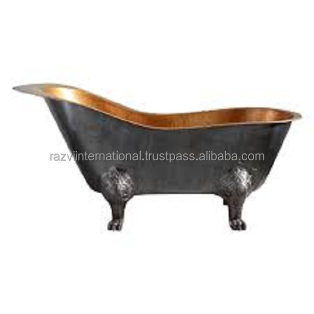 Oval shape copper bath tub