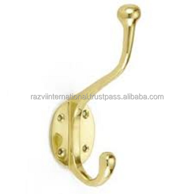 Gold plated metal wall hangers hooks