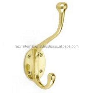 Gold plated metal wall hangers hooks