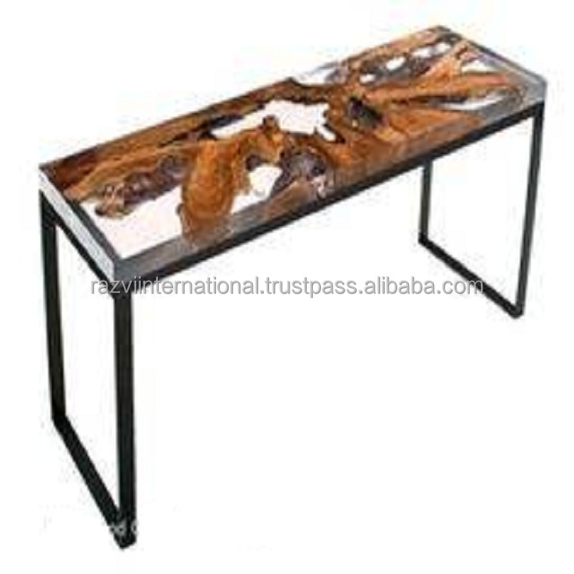 Solid wood fancy design epoxy counter top river table