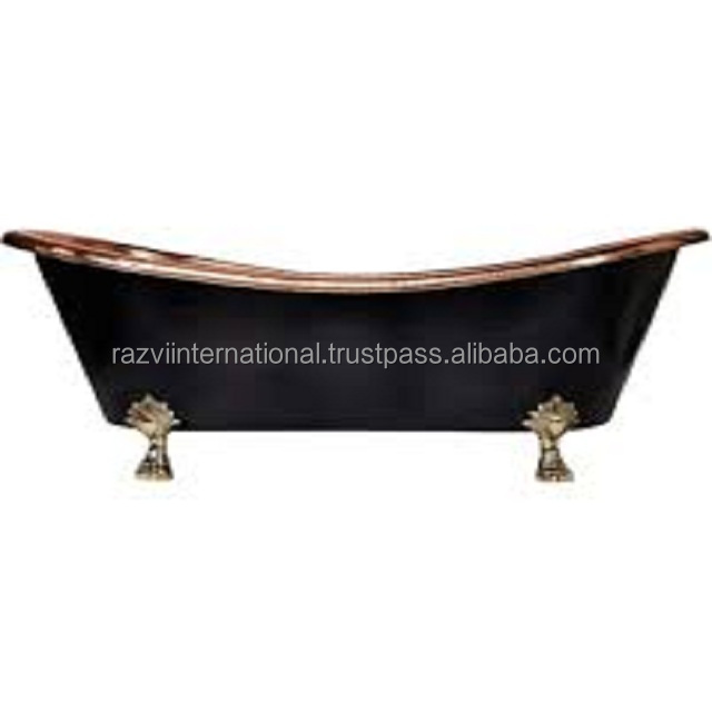 Oval shape copper bath tub