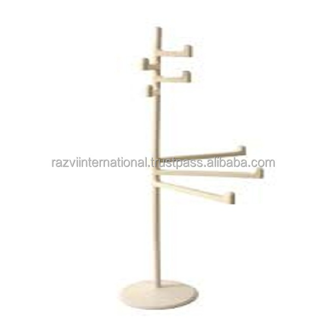 White color solid metal coat rack